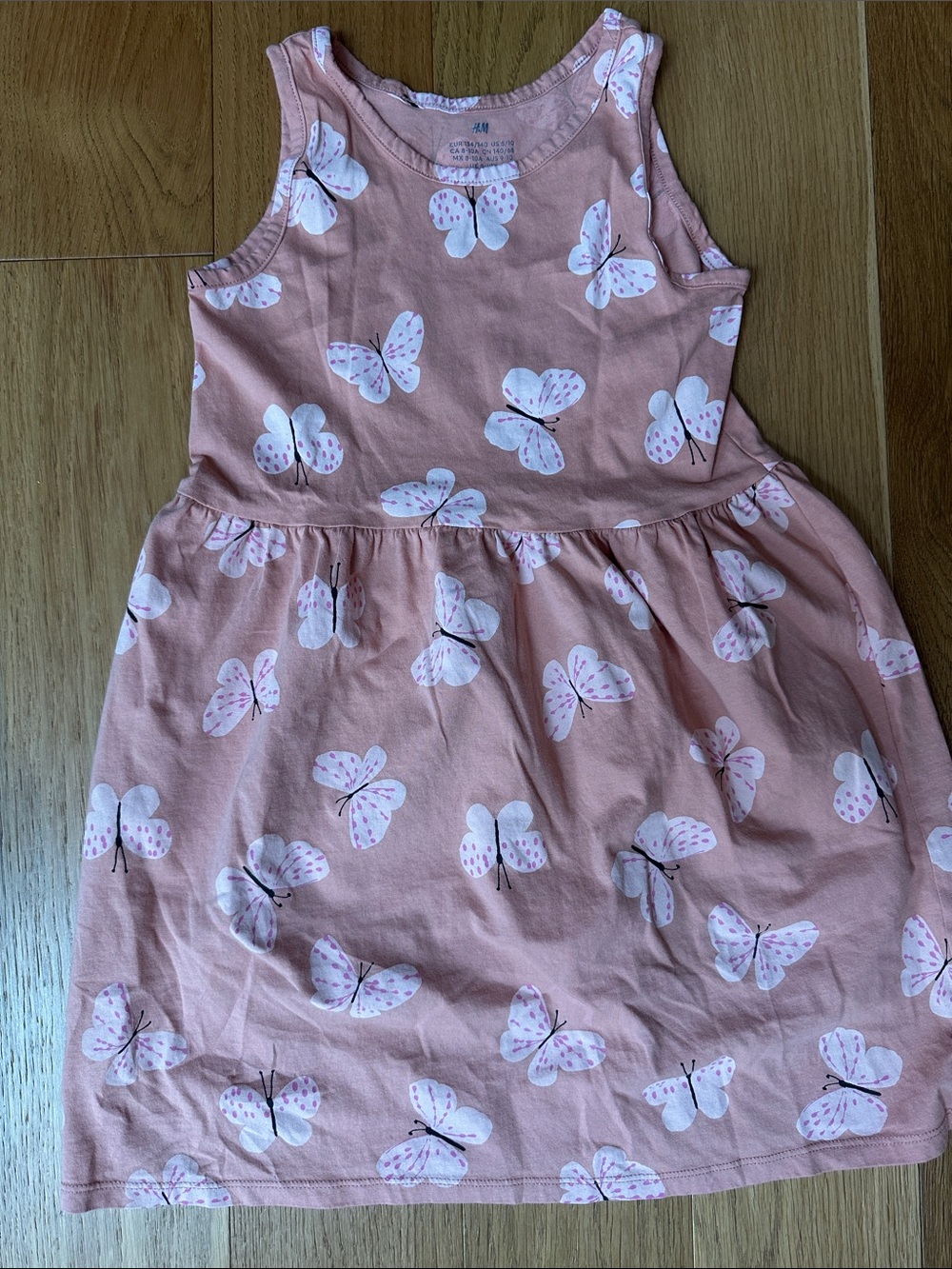H&M Mauve Pink Butterfly Tank Dress